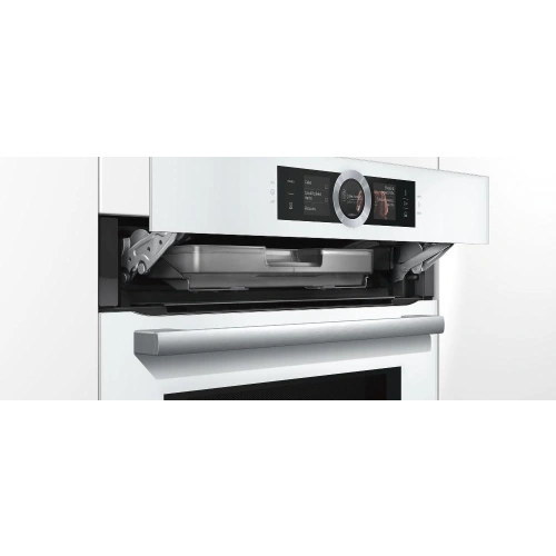 Духовой шкаф с микроволнами и паром Bosch HNG6764W6