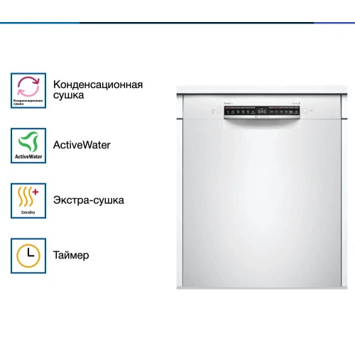 Полувстраиваемая посудомоечная машина Bosch SMU6ZCW00S