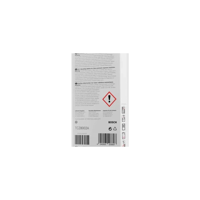 Таблетки для удаления накипи Bosch TCZ8002A
