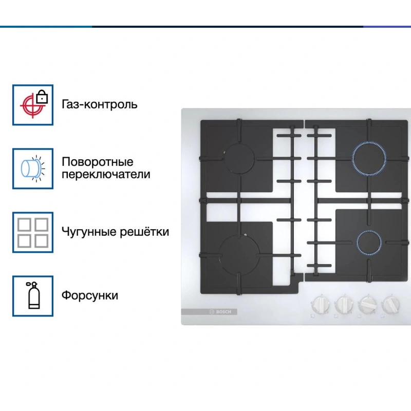 Газовая варочная панель Bosch PNP6B2B92R