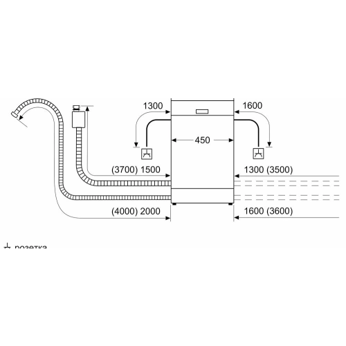Встраиваемая посудомоечная машина Bosch SRV2HKX1DR