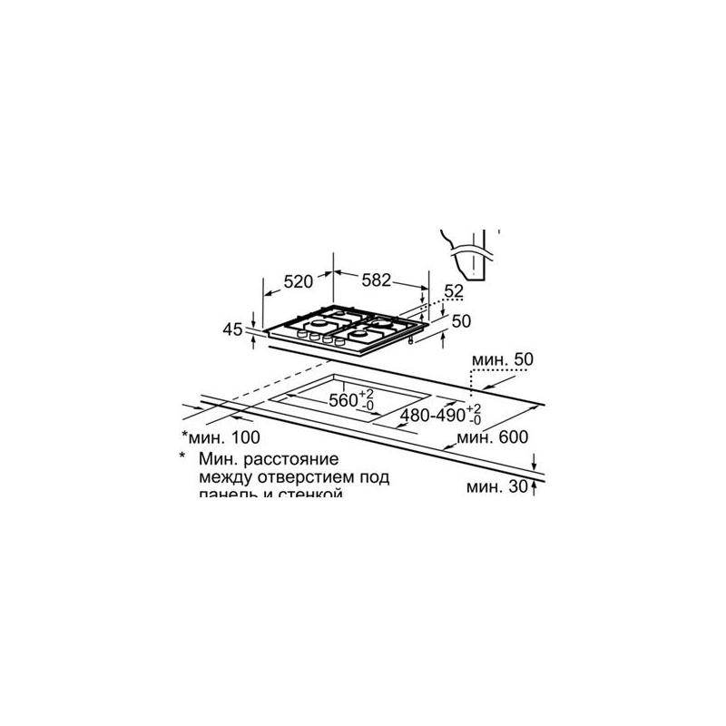 Газовая варочная панель Bosch PCP 611B90E