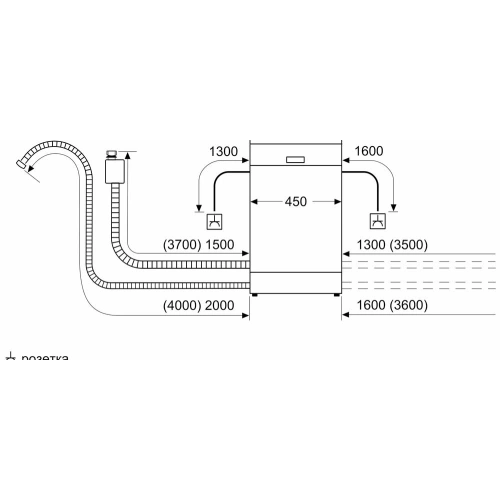 Посудомоечная машина Bosch SRS2HKW1DR